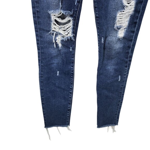 Frame Denim Le High Skinny Jeans Distressed Mid-Rise‎ Womens Size 28 Blue - Picture 10 of 11